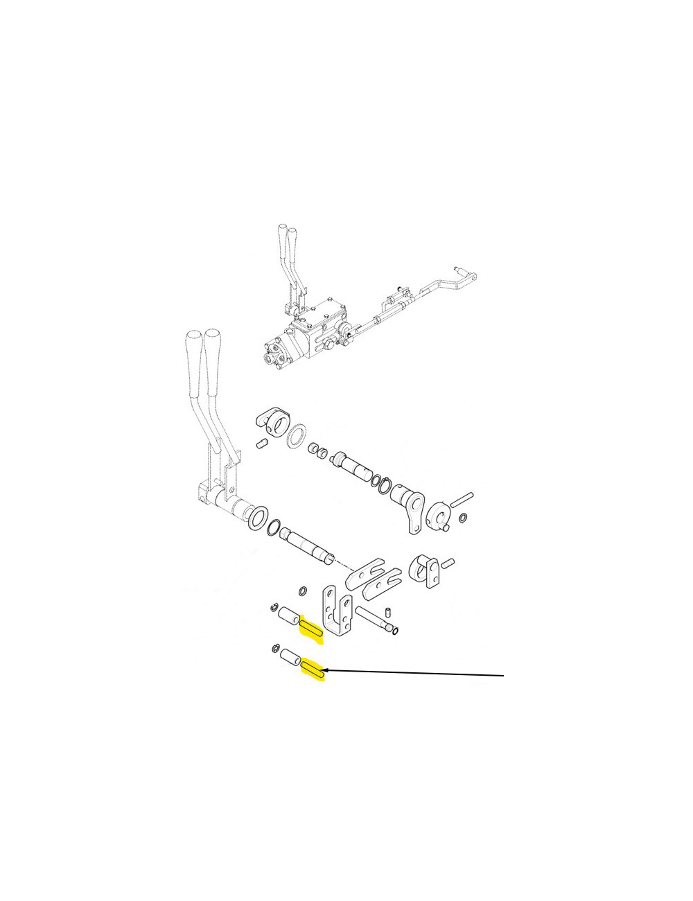 Perno comando meccanico sollevatore (sforzo,posizione e mix) New Holland - cod 9976791