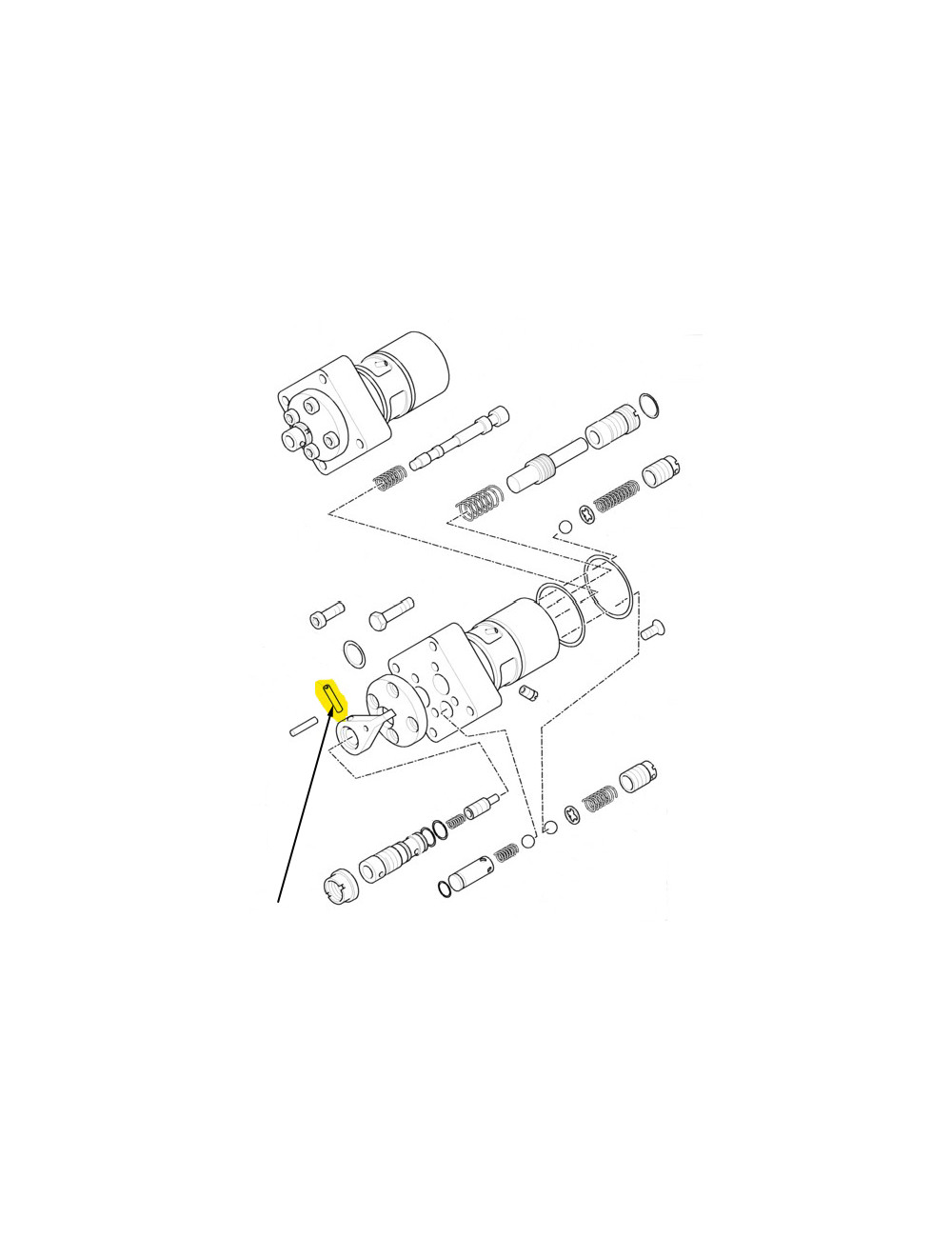 Perno di guida 5x36 distrib. valvole sollevat.New Holland -cod 9975954