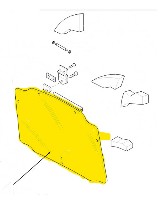 cristallo posteriore New Holland - cod 44911795