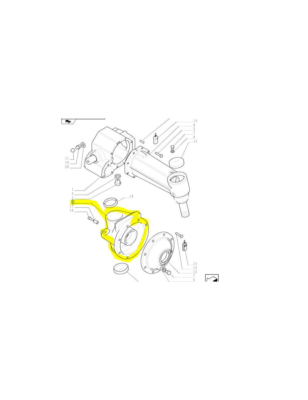 Riduttore destro Ricambio originale CNH cod- 87289008