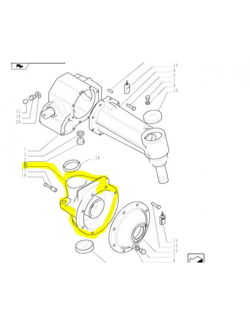 Riduttore destro Ricambio originale CNH cod- 87289008