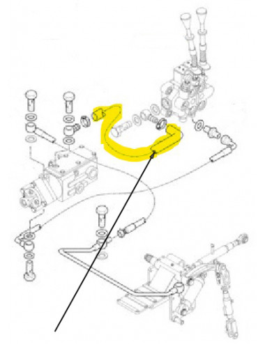 Tubo flessibile impianto idraulico sollevatore New Holland - cod 9977848