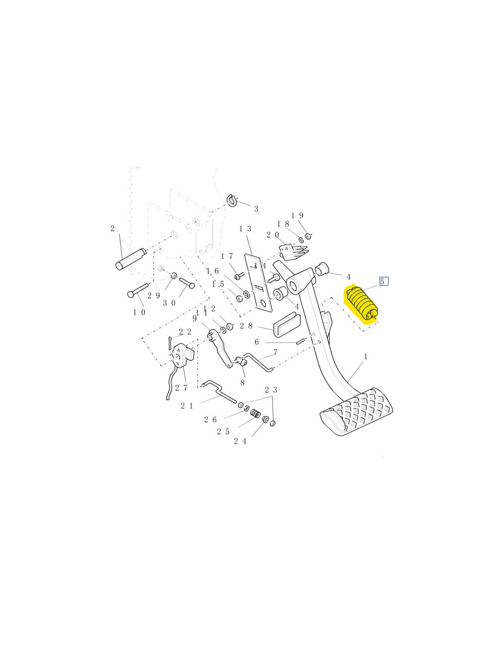 molla pedale New Holland cod 86500305 molla pedale New Holland cod 86500305