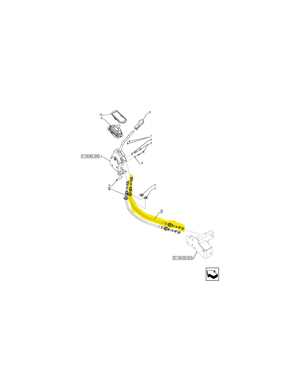 cavo comando camma New Holland cod 47487568 cavo comando camma New Holland cod 47487568