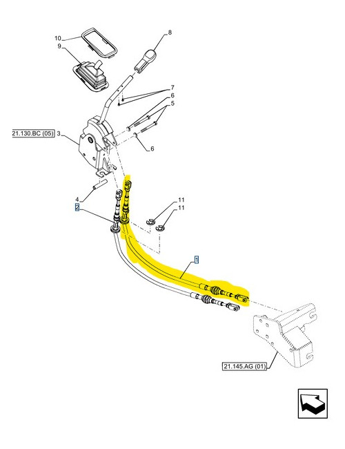 cavo comando camma New Holland cod 47487568