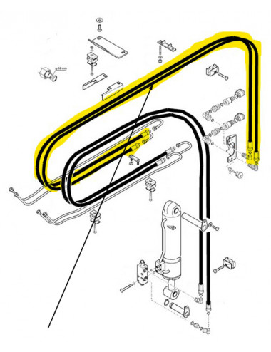Tubo flessibile idraulico braccio sollevatore New Holland - cod 85820596