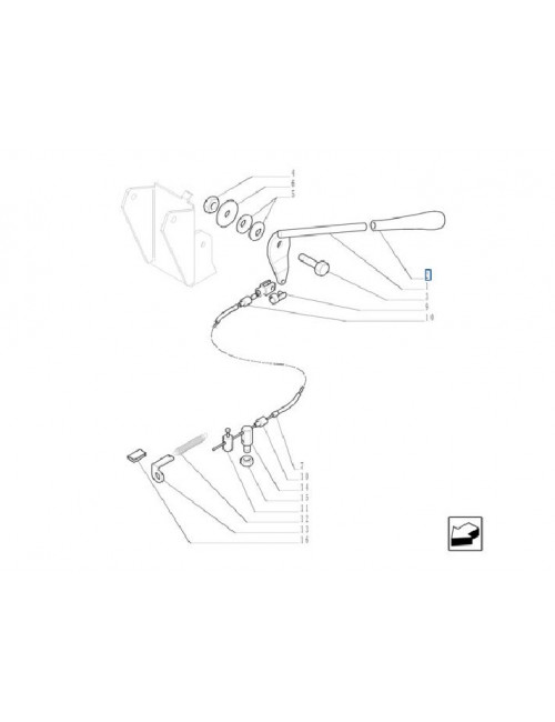 Impugnatura comando a mano acceler. New Holland -cod 9975399