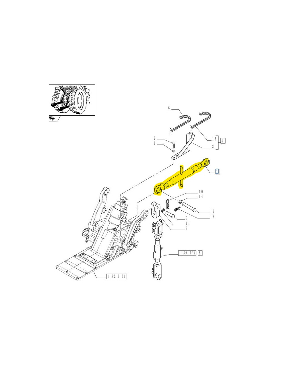 Terminale Tirante Originale Aftermarket Per Trattori Ford New Holland - Sostituisce 83904282