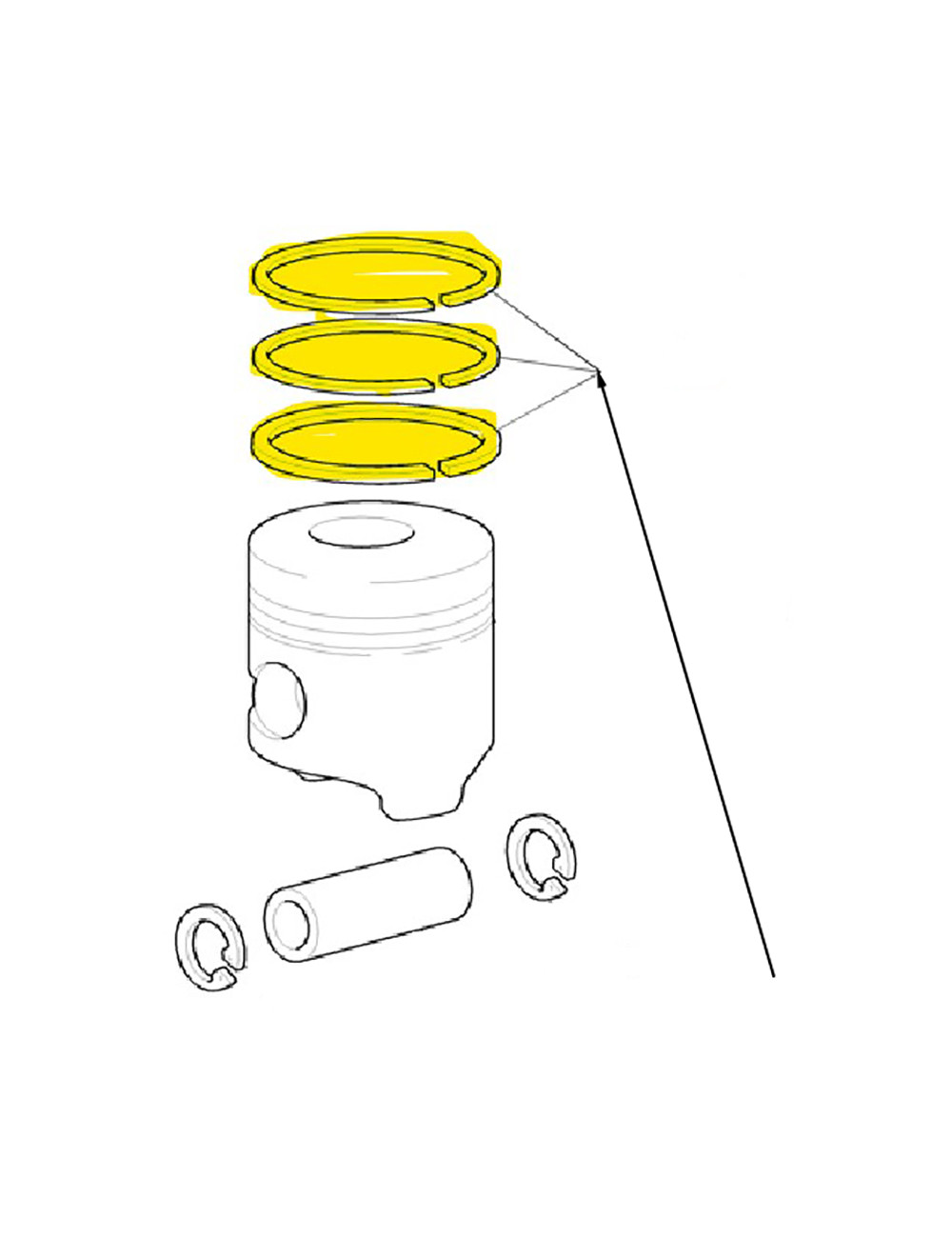 Kit anelli pistone New Holland -  cod 1930922