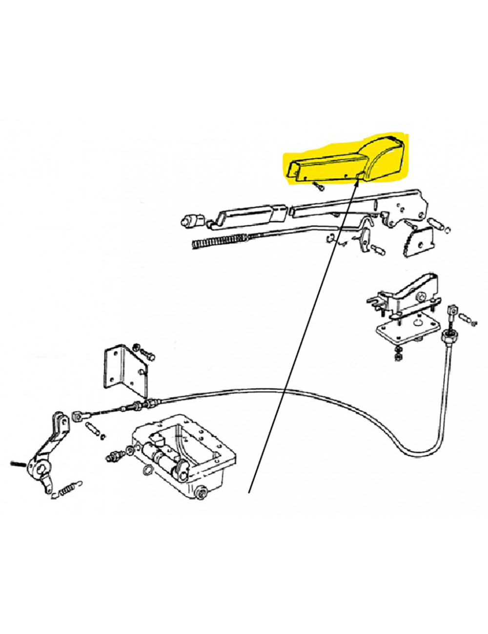 Coperchio comando freno a mano New Holland - cod 5128389 Coperchio comando freno a mano New Holland - cod 5128389