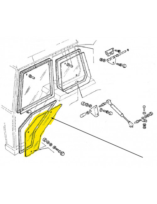 Cristallo anteriore inferiore New Holland - cod. 9960960
