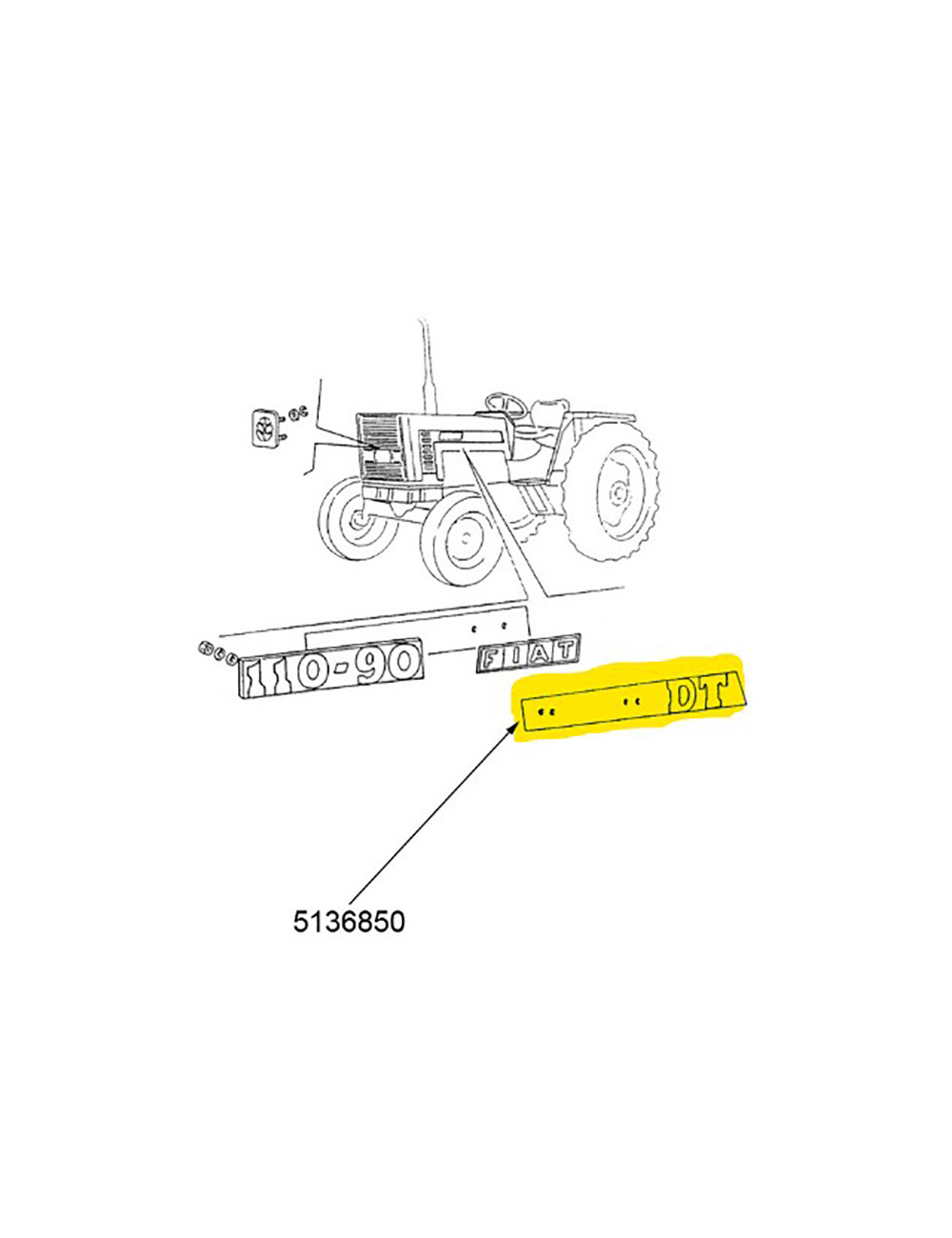 Decalcomania New Holland - cod 5136850