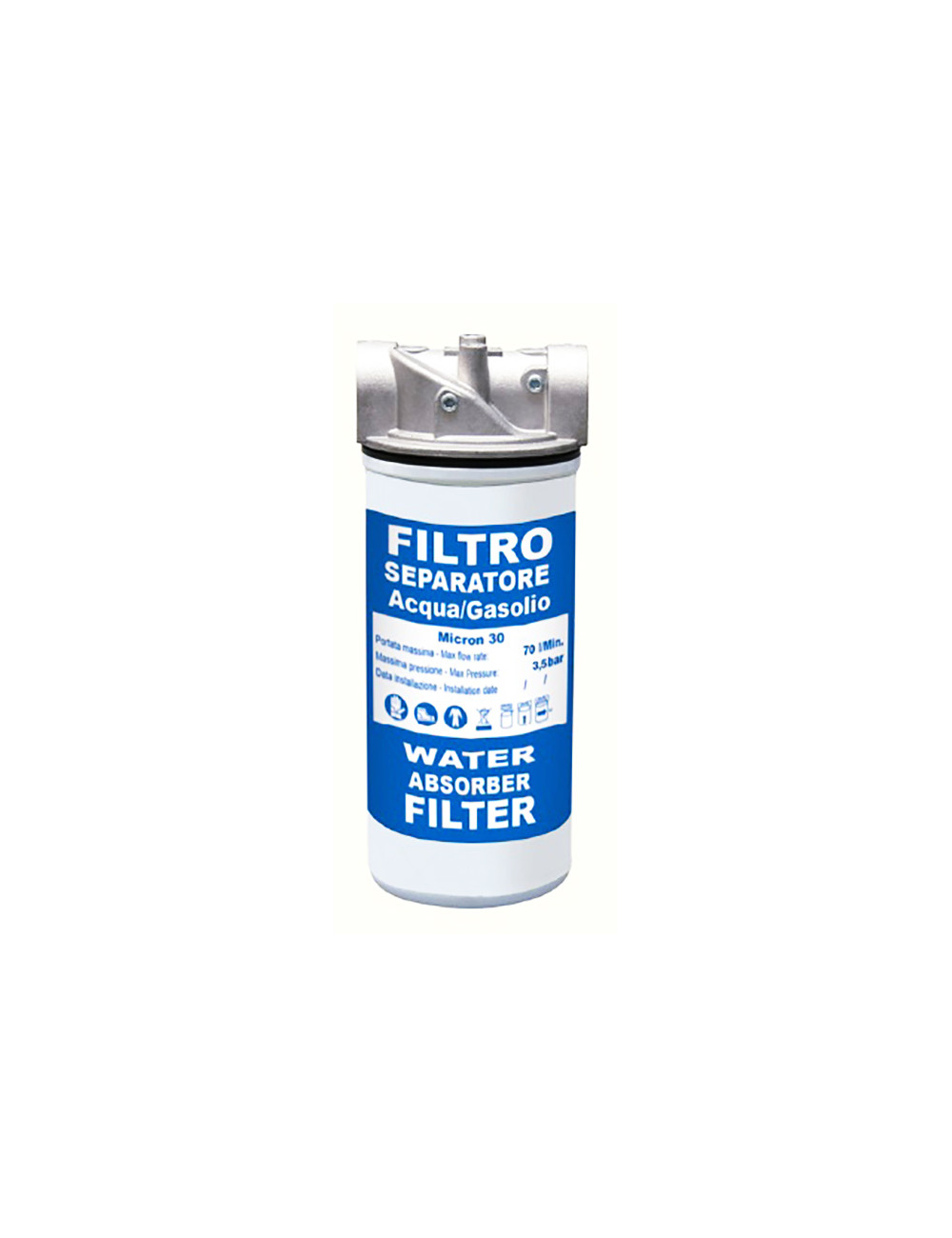 Filtro separatore acqua/gasolio 30 micron Maestri cod 950