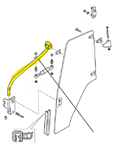 maniglia porta lato sinistro New Holland cod 87302473