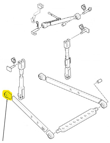 estremità barra di sollevamento New Holland cod 9971530
