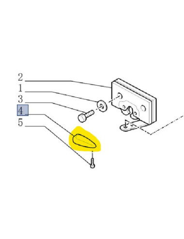 manopola apertura cofano New Holland cod 5185001