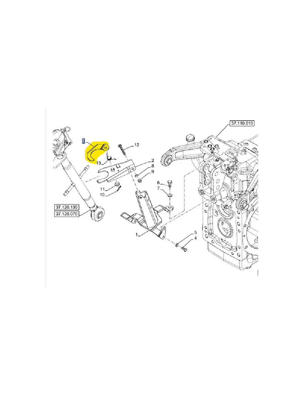 gancio terzo punto New holland cod 47882505