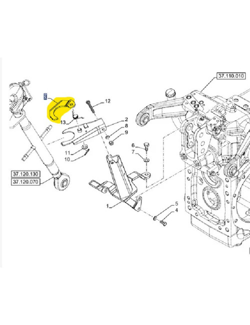 gancio terzo punto New holland cod 47882505