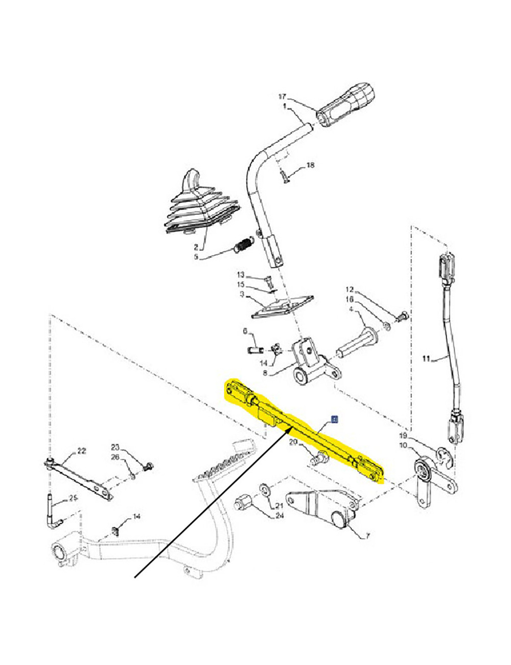 tirante leva inversore New Holland cod 47617319