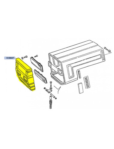 calandra radiatore compatibile new holland - cod 5169647