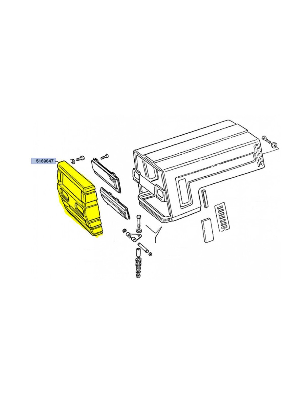 calandra radiatore compatibile new holland - cod 5169647