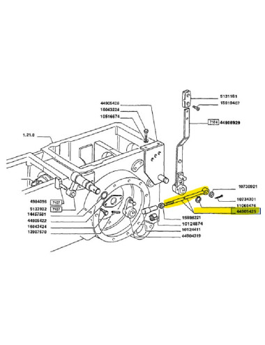 tirante comando presa di forza New Holland cod 44905425