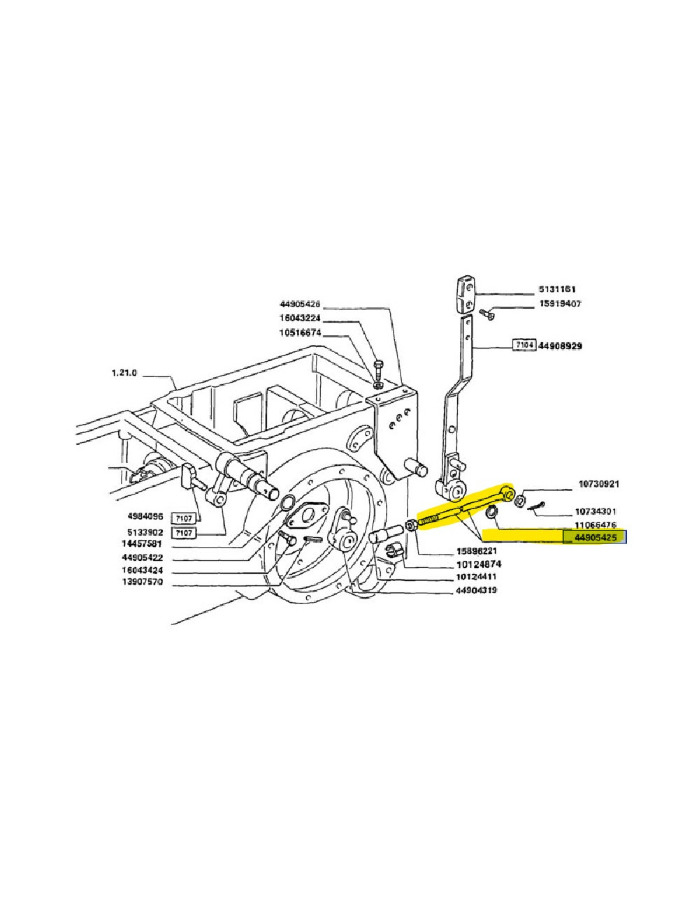 tirante comando presa di forza New Holland cod 44905425