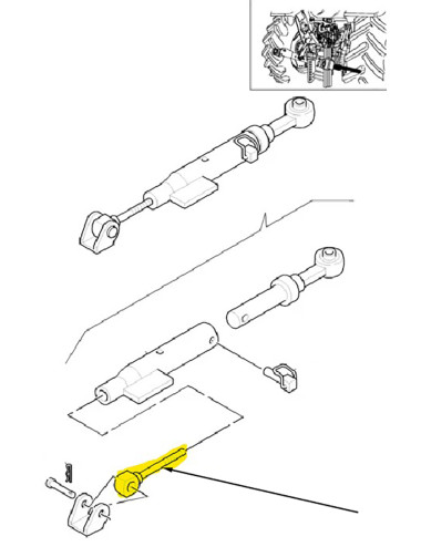 estremità puntone limitatore New Holland cod 84547355