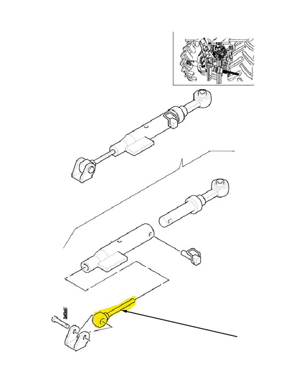 estremità puntone limitatore New Holland cod 84547355