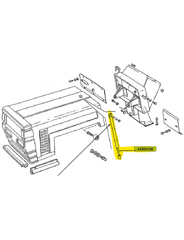 ammortizzatore cofano New Holland cod 44909638