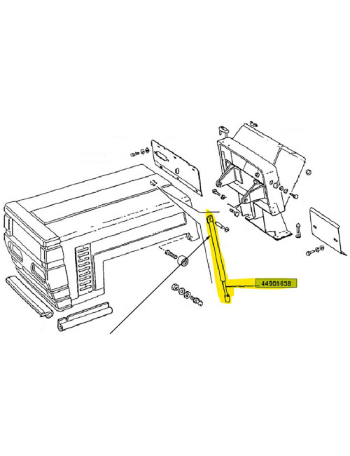 ammortizzatore cofano New Holland cod 44909638