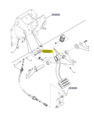 molla pedale frizione New Holland cod 48089596