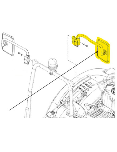 specchio retrovisore sinistro New Holland cod 47815386