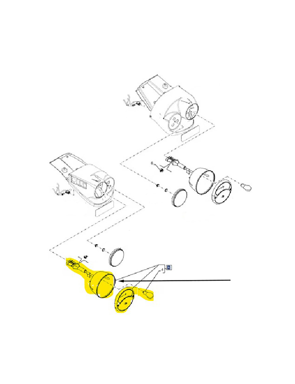 lampada di direzione posteriore New Holland cod 51689391