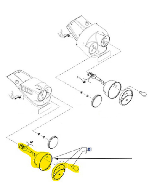 lampada di direzione posteriore New Holland cod 51689391