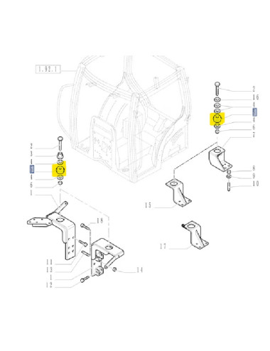 isolatore cabina New Holland cod 83983548