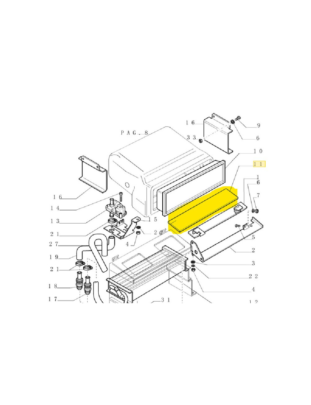 filtro aria cabina New Holland cod 76043561