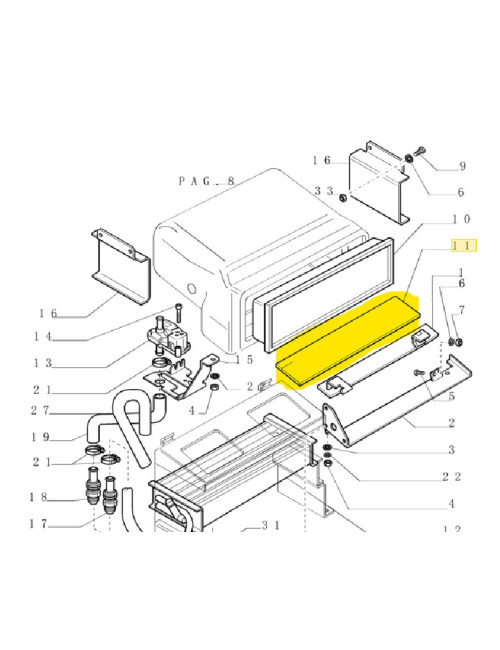 filtro aria cabina New Holland cod 76043561