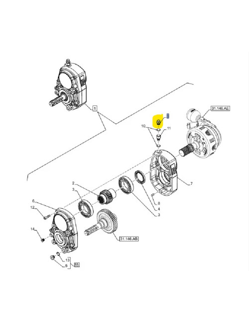 sfiato presa di forza anteriore New Holland cod 87560100