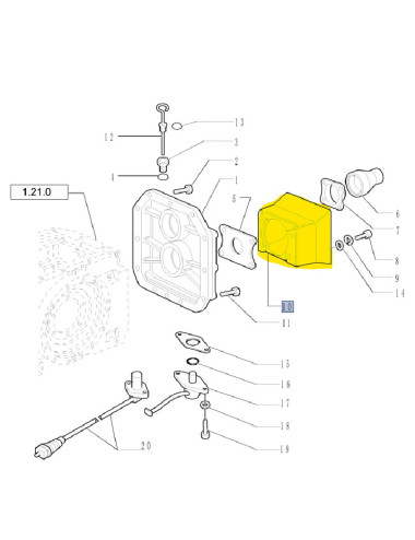 protezione coperchio presa di forza New Holland cod 5199413