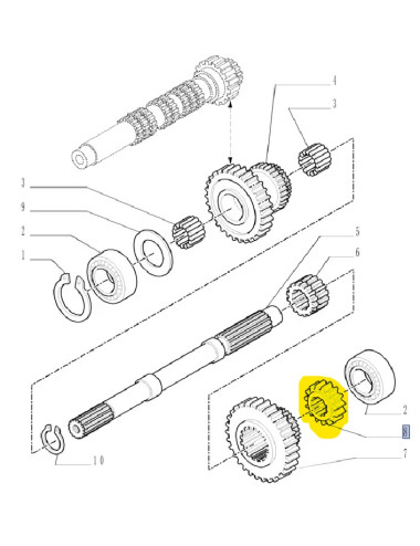 ingranaggio 28 denti ruotismi New Holland cod 87384789