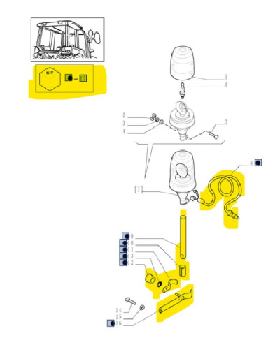 kit di manutenzione girofaro New Holland cod 87325269