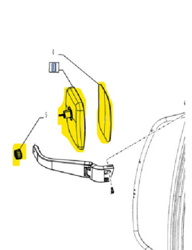 Specchietto retrovisore New Holland - cod 82014840