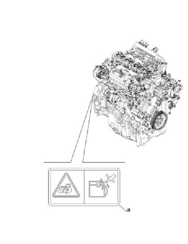 decalcomania motorino avviamento New Holland cod 84270895