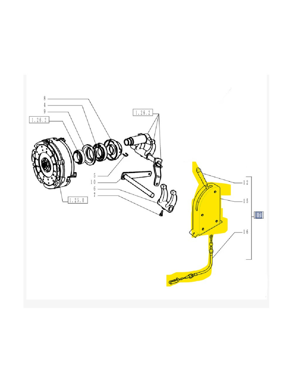 Comando leva presa di forza New Holland - cod 84293700 Comando leva presa di forza New Holland - cod 84293700