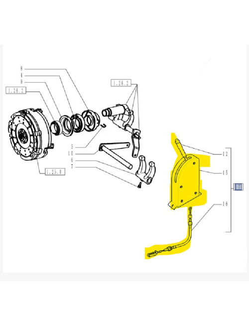 Comando leva presa di forza New Holland - cod 84293700
