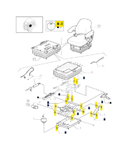 kit manutenzione sedile New Holland cod 82020845