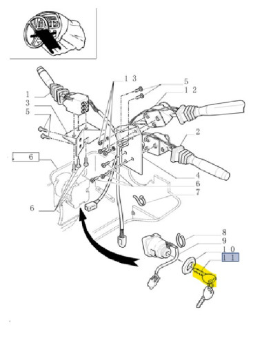 chiave avviamento New Holland cod 82030143
