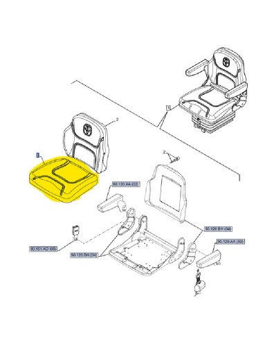 cuscino sedile New Holland cod 47449314