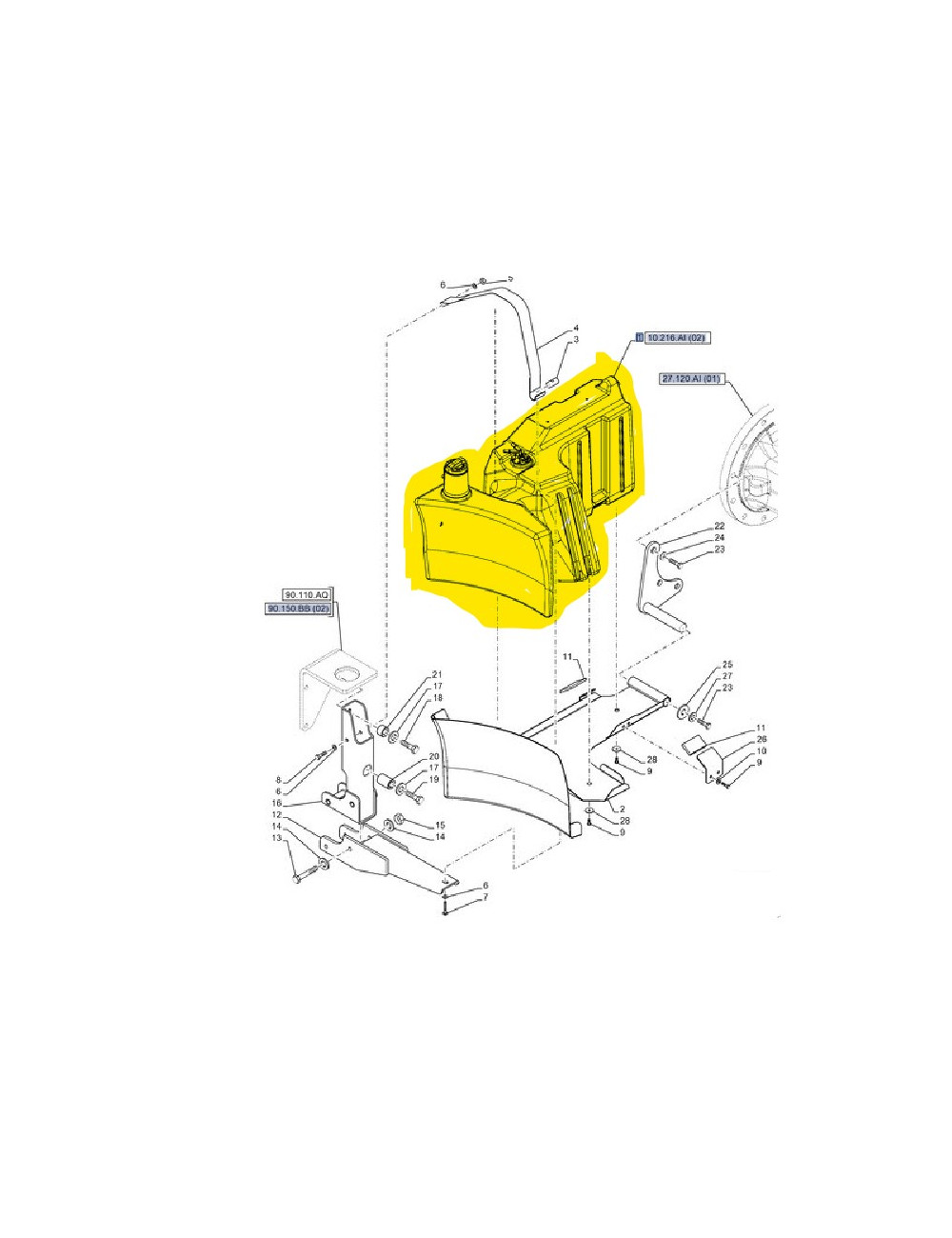 serbatoio New Holland cod 47746320 serbatoio New Holland cod 47746320